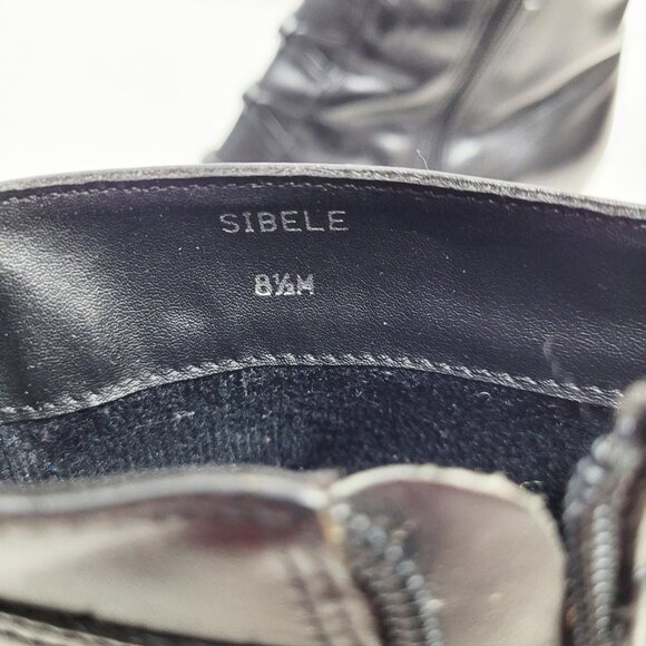 London Fog Ankle Boot Womens Size 8.5 Black Leather Side Zip Witchy Victorian - Picture 8 of 12